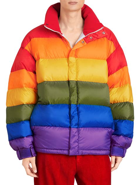 rainbow puffer jacket burberry|Burberry check cropped puffer jacket.